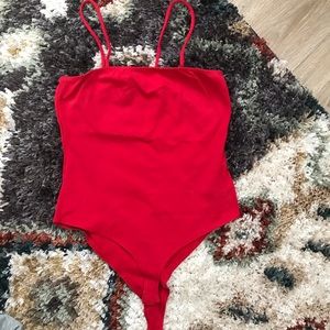 Red bodysuit